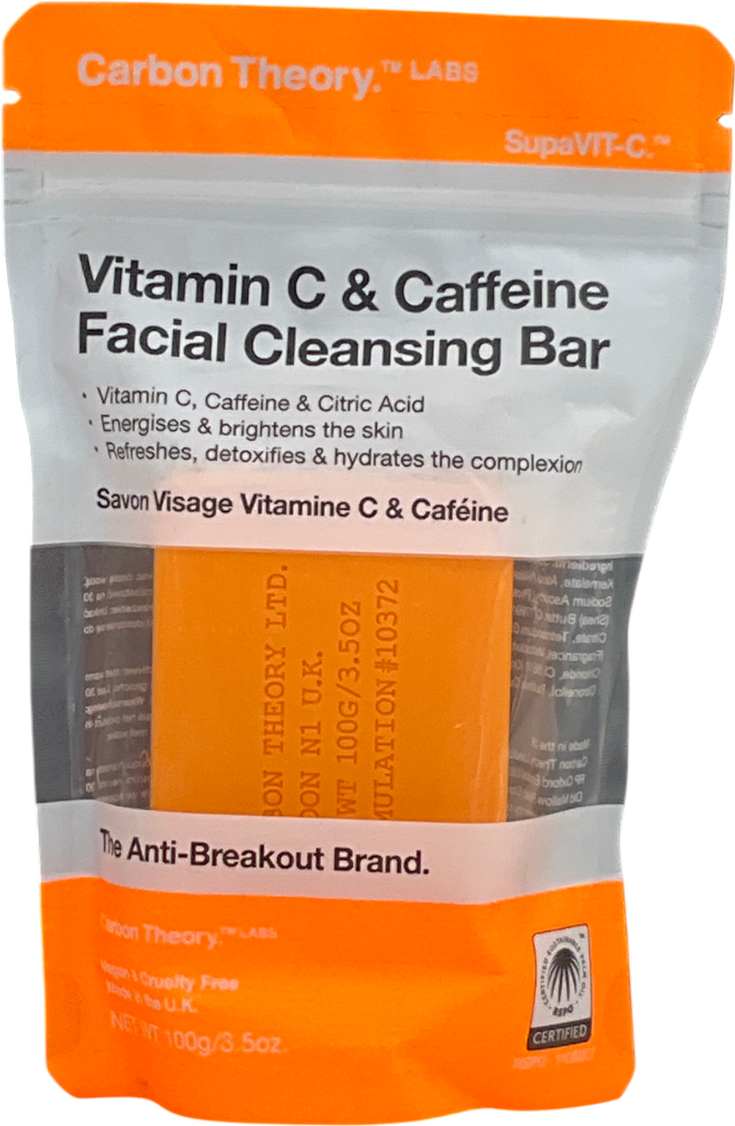 carbon theory Facial Cleansing Bar Vitamin C & Caffeine 100g