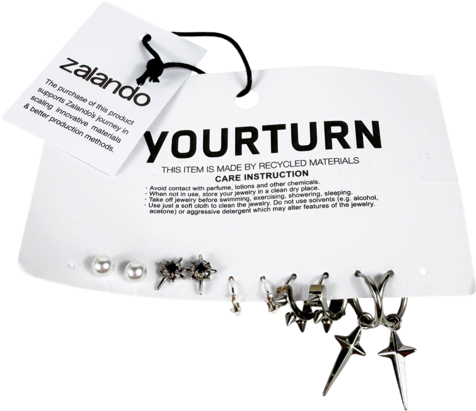 Yourturn Silver Coloured Earring Sets One Size