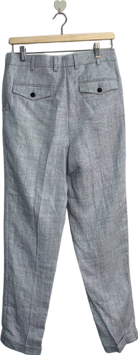 Suitsupply Light Grey Blake Double Pleat Trousers EU 44 UK 28
