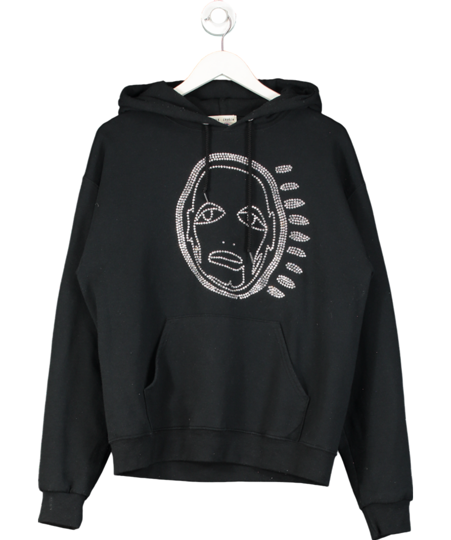 Patrick Church Black Embellished Hoodie UK M