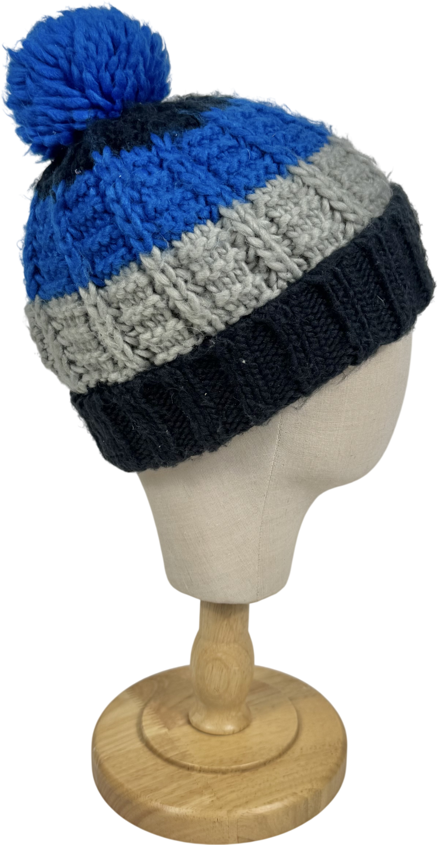Beechfield Blue Knitted Beanie Hat One Size