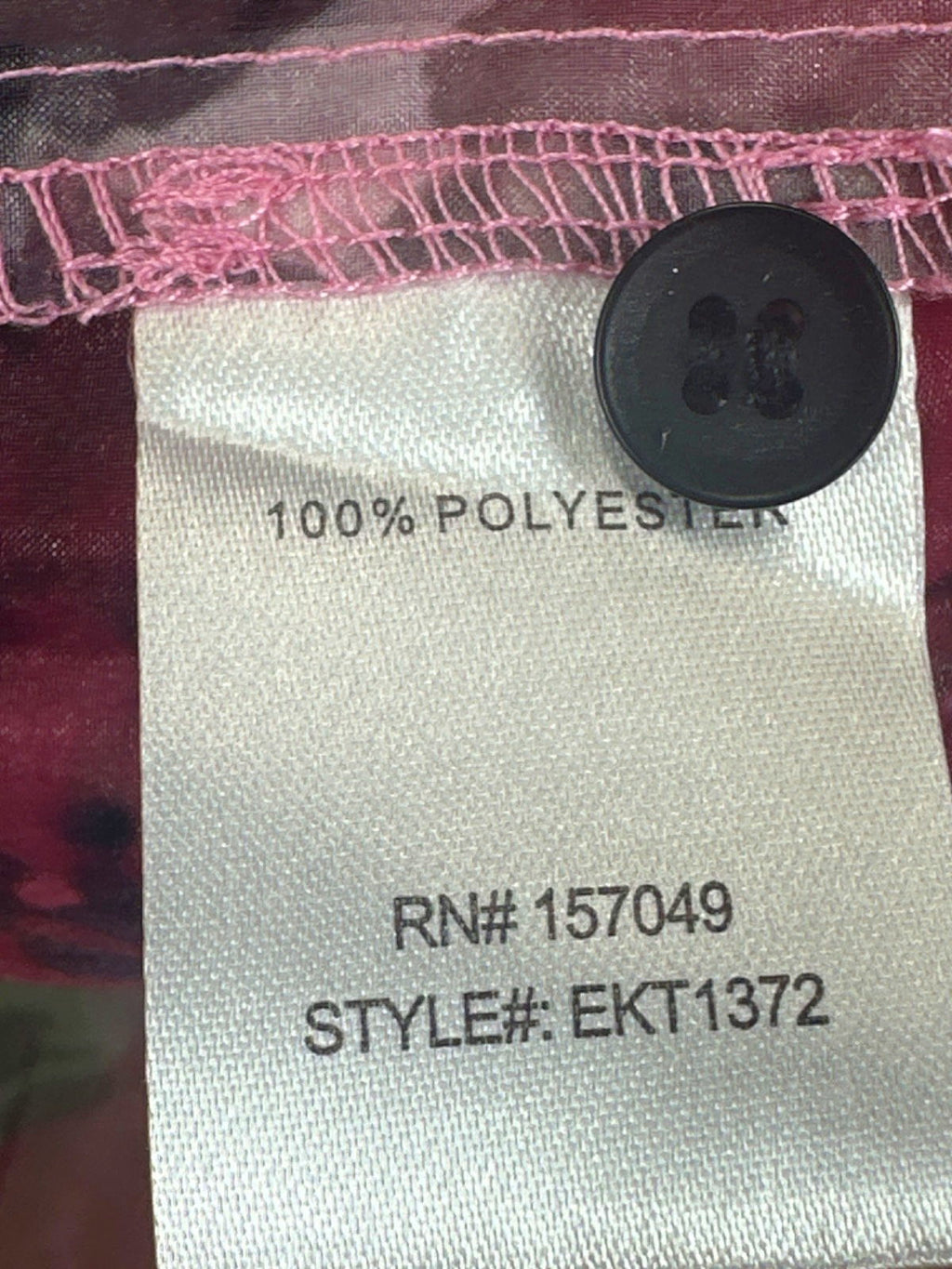 Fanco Pink Floral Sheer Blouse and Skirt Set UK S