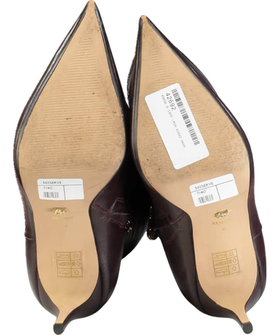 Dune Brown Serve Stiletto Heel Knee High Leather Boots UK 7 EU 40 👠