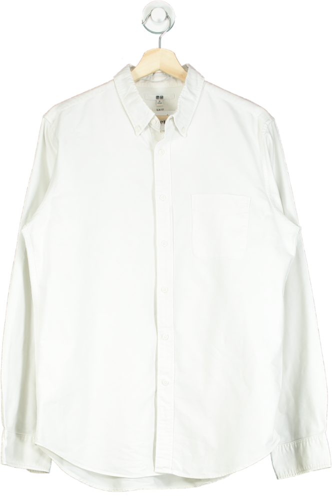 Uniqlo White Slim Fit Shirt UK M