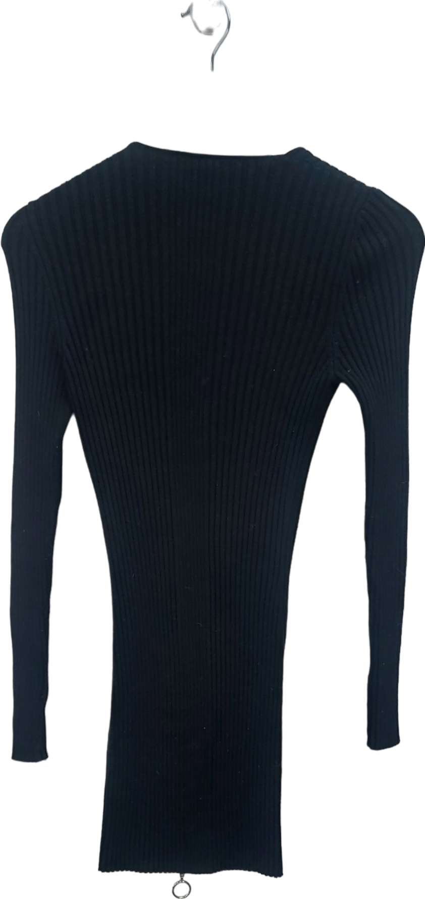 Wolford Black Wool Blend Zip Front Mini Dress UK XS