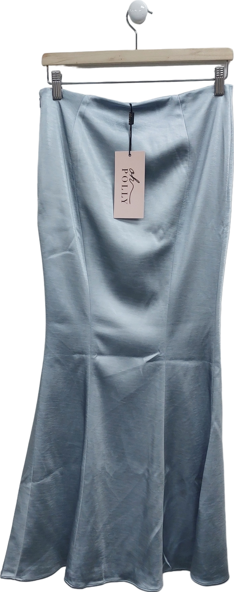 Oh Polly Blue Ceres Mid-rise Fishtail Maxi Skirt UK 8