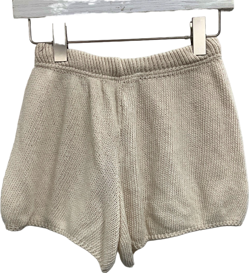 Sisters + Seekers Cream Knit Shorts UK XS