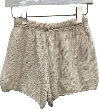 Sisters + Seekers Cream Knit Shorts UK XS