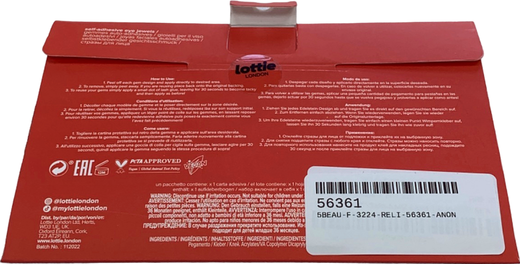 Lottie London Love is Love Self-Adhesive Eye Jewels