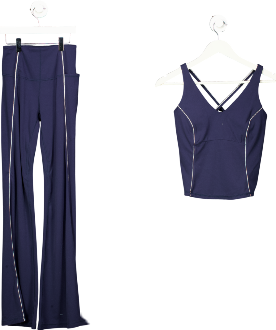 Sweaty Betty Blue Sports Bra & Leggings Set UK XS