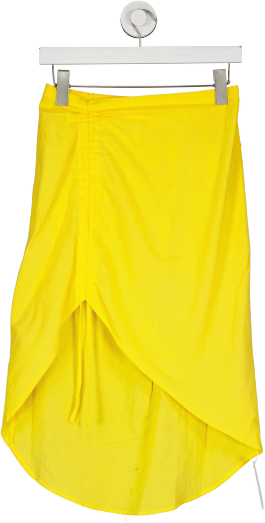 bananhot Yellow Ruched Skirt UK S