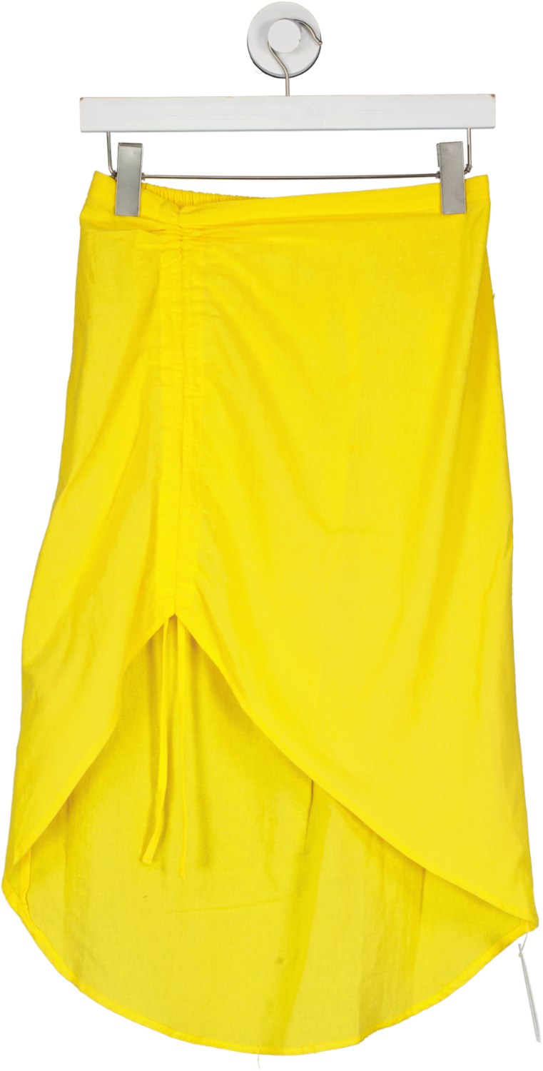 bananhot Yellow Ruched Skirt UK S
