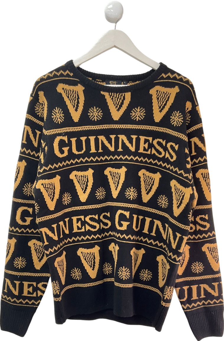 guinness Black Guinness Festive Knit Jumper UK L