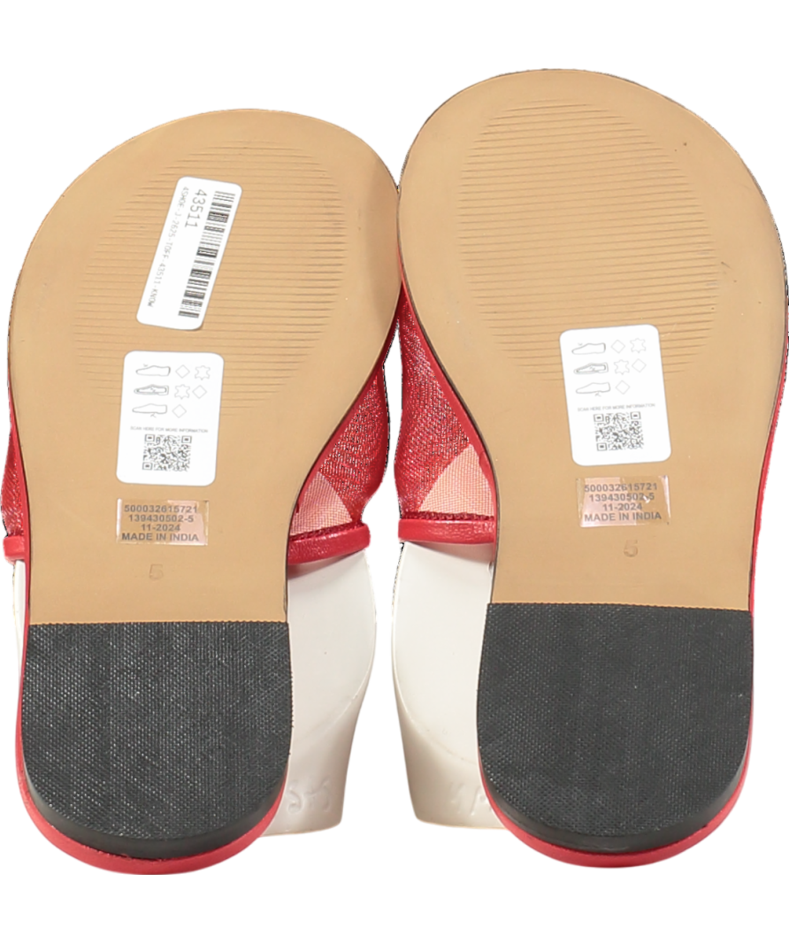 Topshop Red Bella Mesh Mules UK 5 EU 38 👠