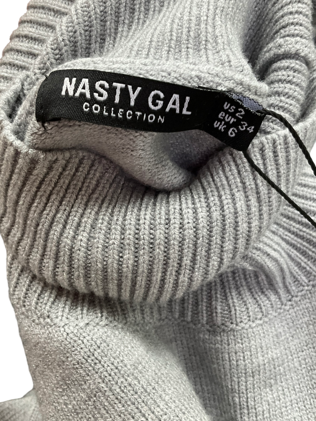 Nasty Gal Grey Knitted Sweater And Trouser Co-ord Set UK 6