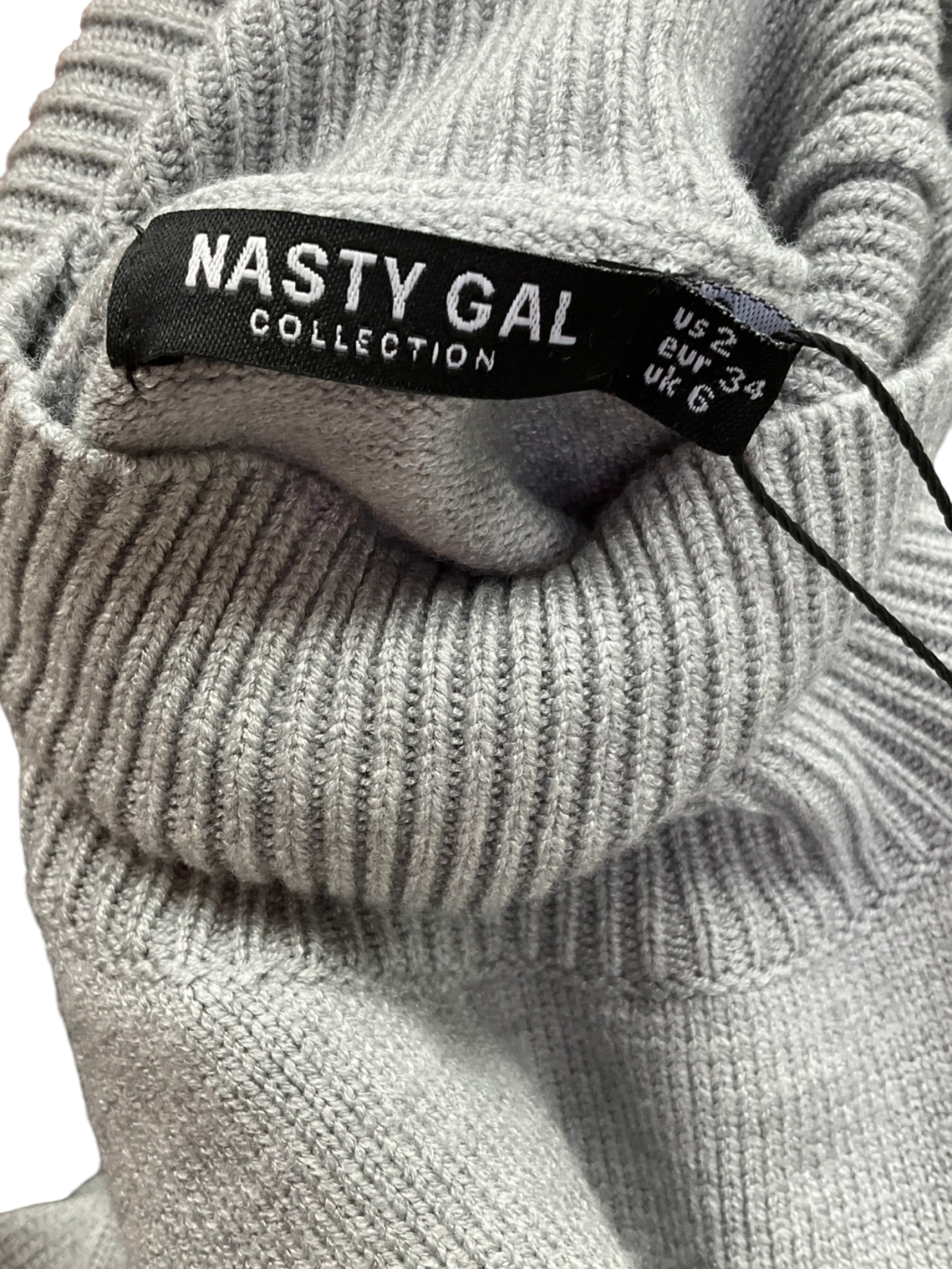 Nasty Gal Grey Knitted Sweater And Trouser Co-ord Set UK 6