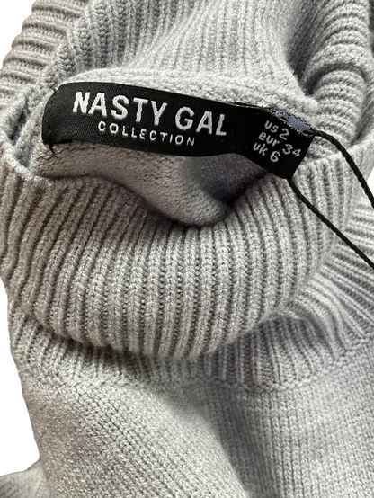 Nasty Gal Grey Knitted Sweater And Trouser Co-ord Set UK 6