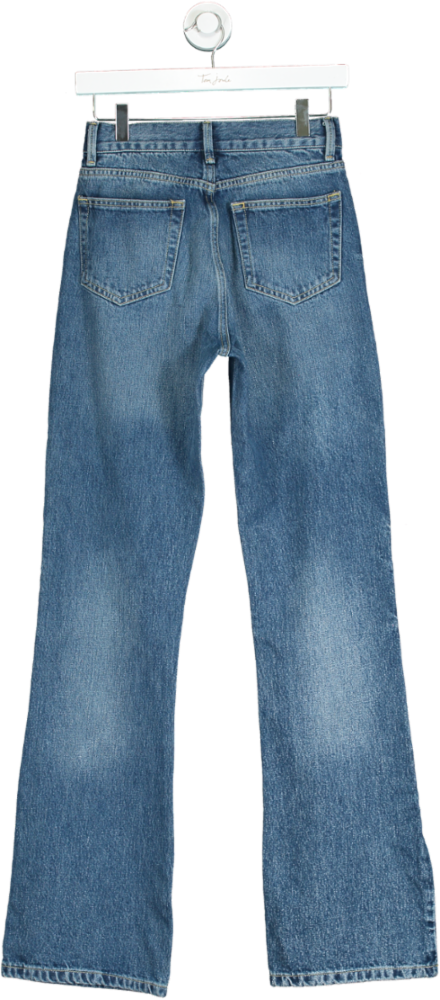 Raey Blue Organic Cotton-blend Denim Flared-leg Jeans W26