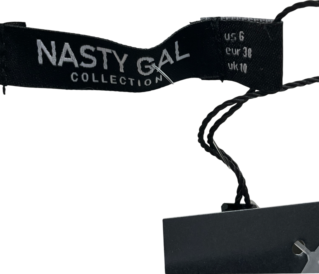 Nasty Gal Cream Faux Leather Jacket UK 6