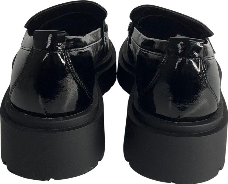 Next Black Patent Forever Comfort® Chunky Loafers UK 4 EU 37 👠