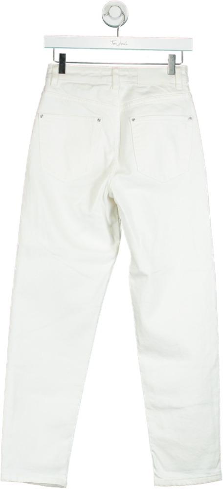 Zara White High-Waisted Jeans UK 8