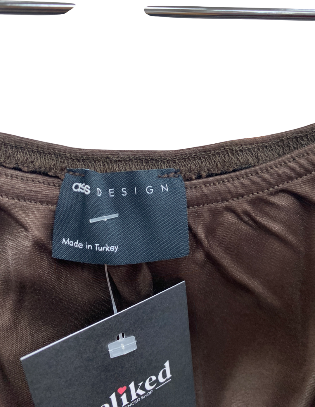 ASOS Brown Satin Maxi Skirt UK S