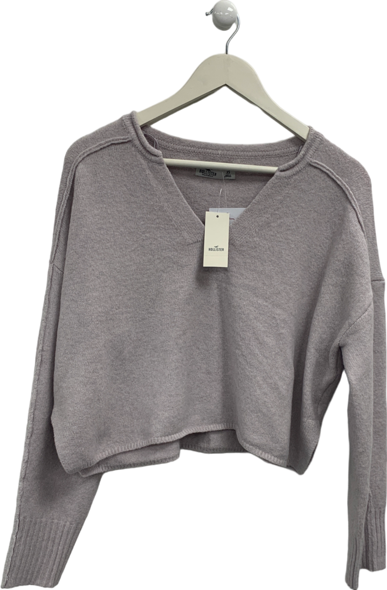 Hollister Purple Comfy Cloud Boxy Jumper UK XS