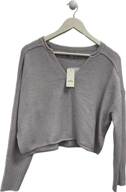 Hollister Purple Comfy Cloud Boxy Jumper UK XS