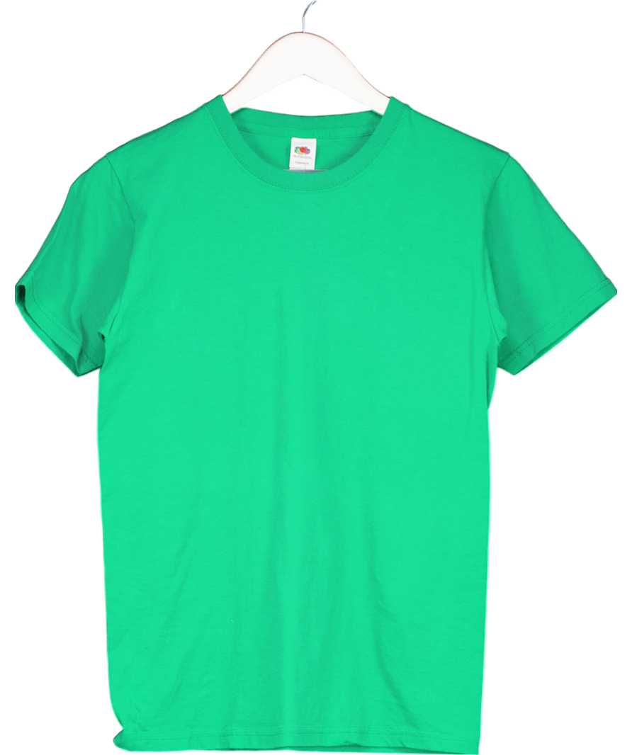 Fruit of the Loom Green Cotton T Shirt UK S