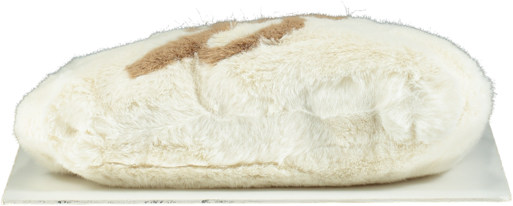 Blu Marine Cream Eco Fur Shoulder Bag