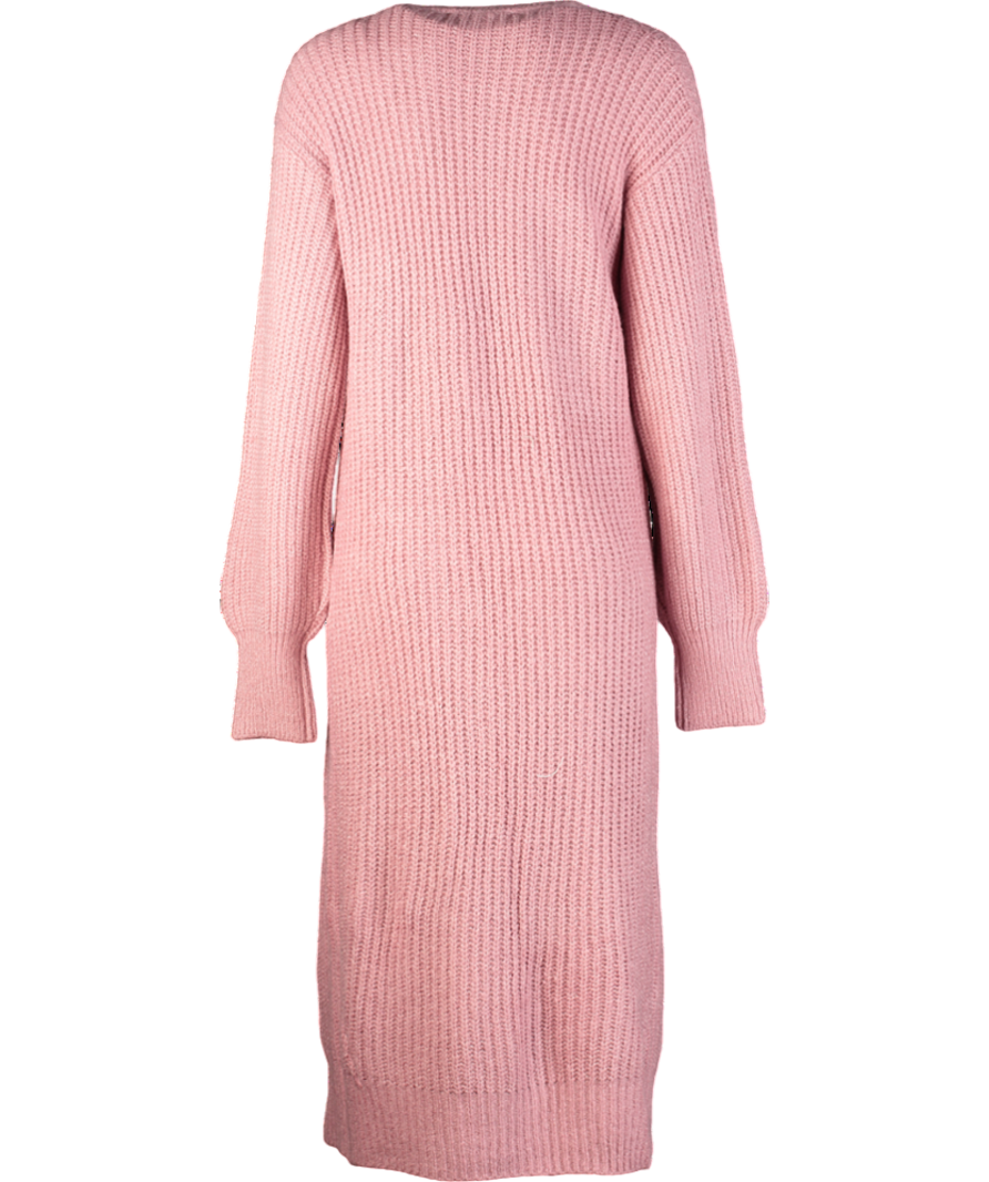 ZARA Pink Longline Cardigan UK S