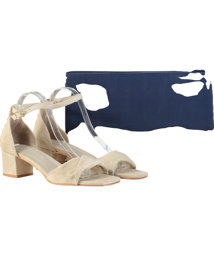 J McLaughlin Beige Krissa Suede Heel UK 8 EU 41 👠