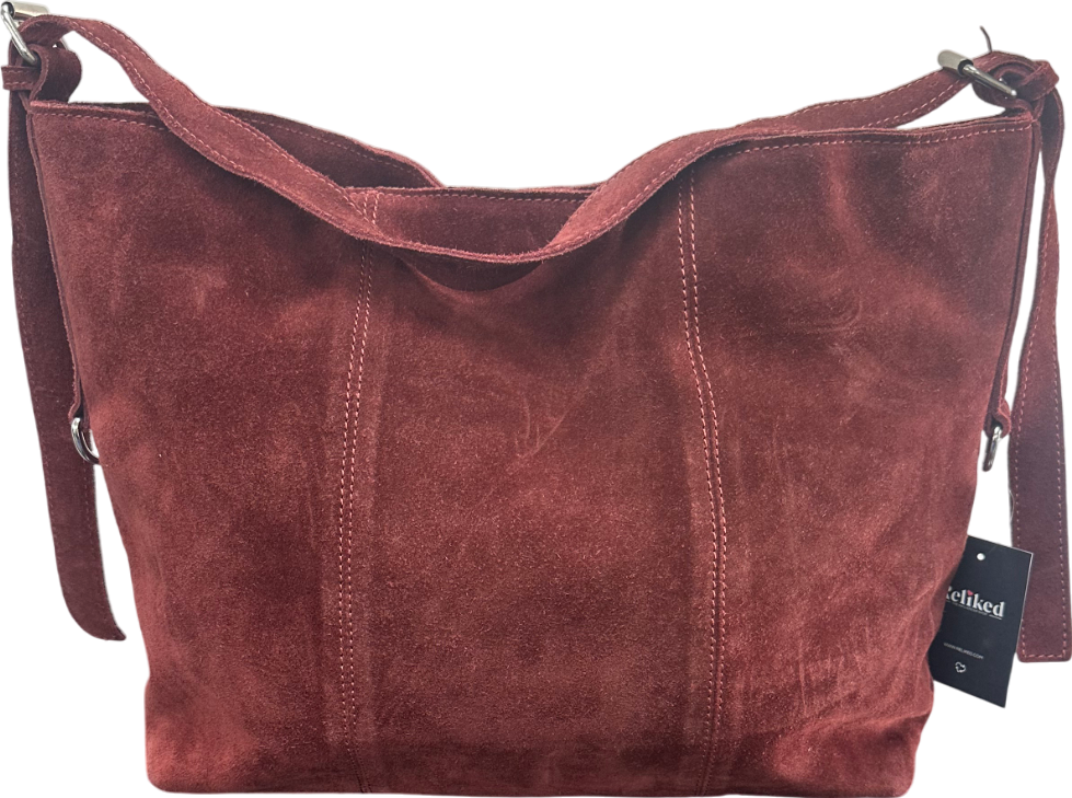 ASOS Brown Asos Design Suede Slouch Buckle Tote Bag