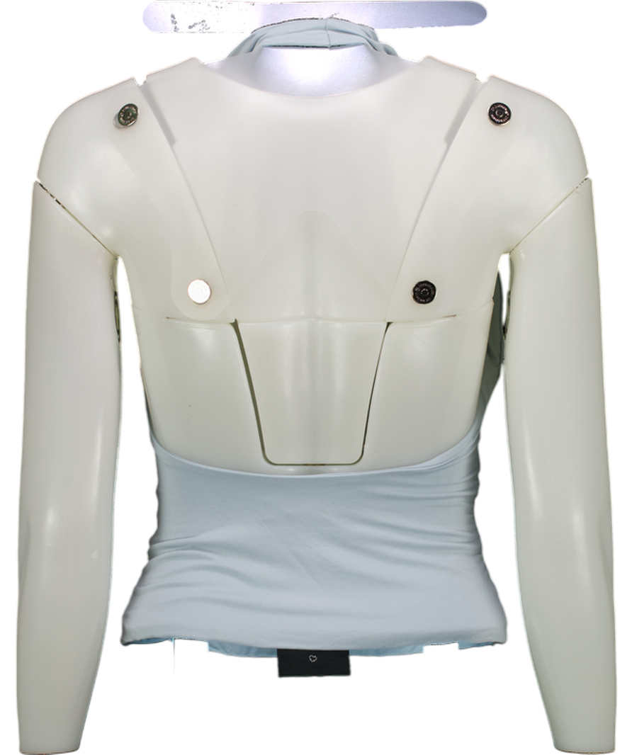 kookai Blue Cowl- Halter Neck Backless Top UK 6