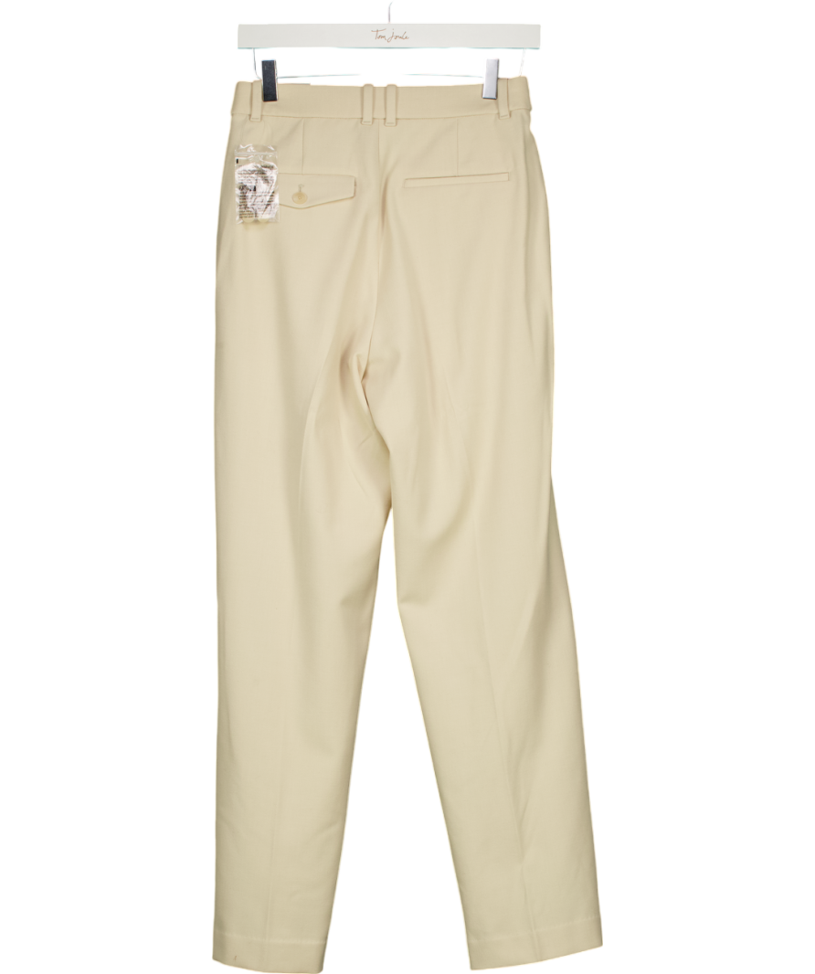 Uniqlo Cream Heat Tech Pleated Trousers UK XS