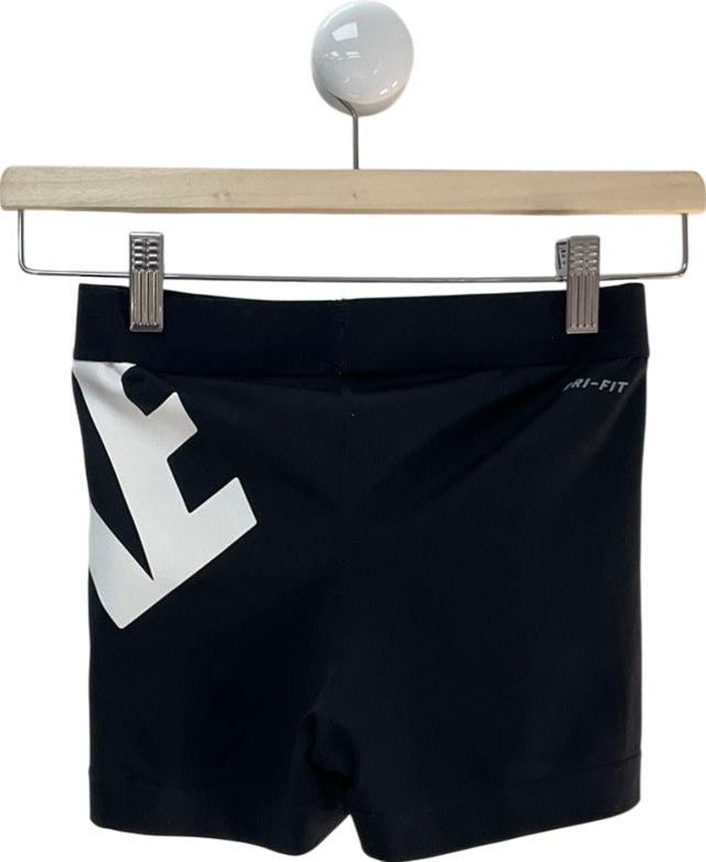 Nike Black Logo Training Biker Shorts UK S
