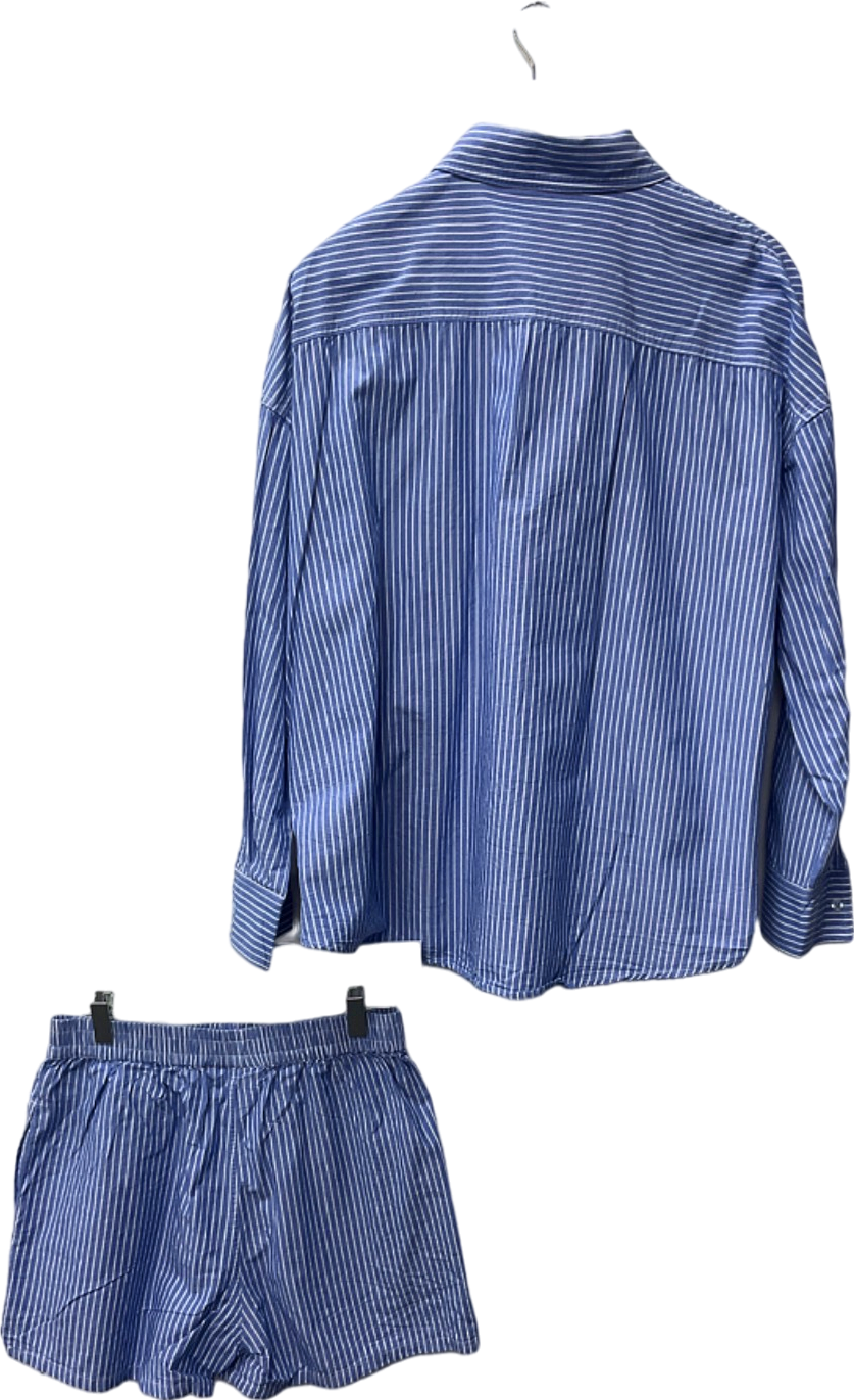 WRSTBHVR Blue Lina Boxershorts and Shirt Set UK S