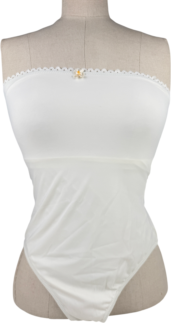 Solid & Striped Cream The Madeline Swimsuit UK S