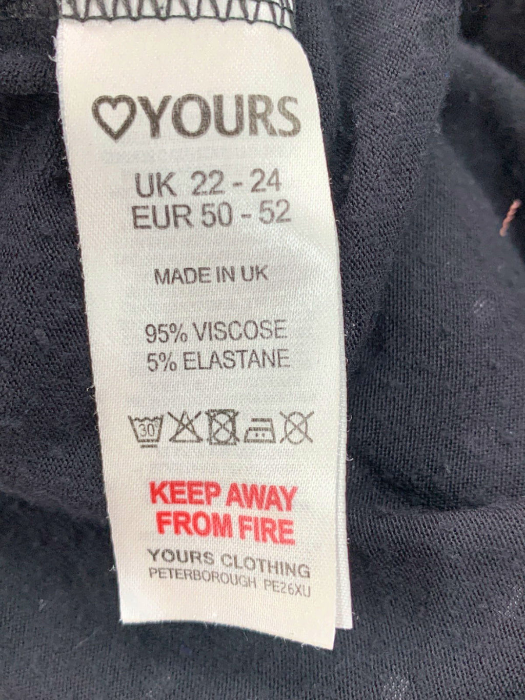 Yours Black Polka Dot Long Sleeve Dress UK 22-24