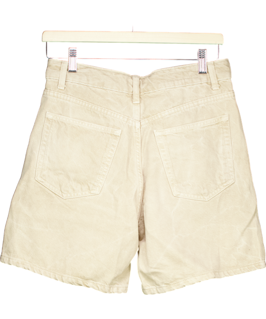 ZARA Beige Denim Bemuda Shorts UK 8