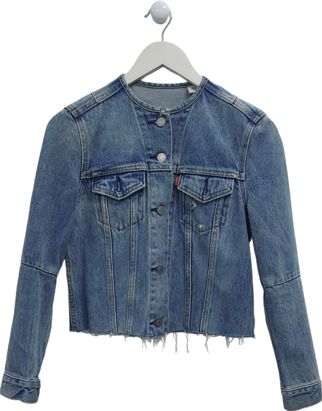 levis Blue 90s Altered Trucker Denim Jacket UK XS/S