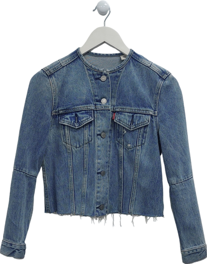 levis Blue 90s Altered Trucker Denim Jacket UK XS/S