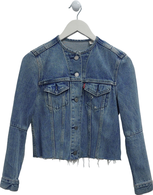 levis Blue 90s Altered Trucker Denim Jacket UK XS/S