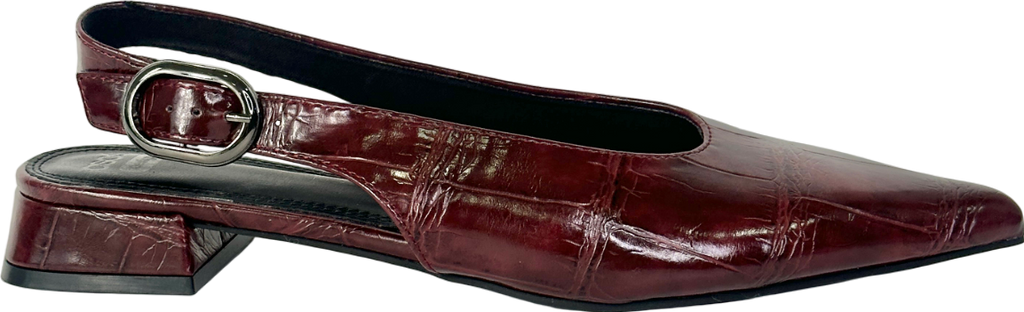 ASOS Leonora Slingback Ballet flat shoes In Burgundy UK 7 EU 40 👠