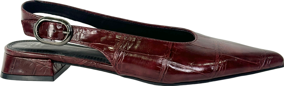 ASOS Leonora Slingback Ballet flat shoes In Burgundy UK 7 EU 40 👠