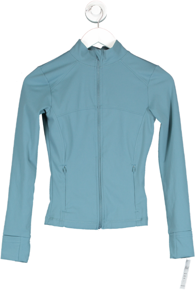 Bo + Tee Blue Growing  Long Sleeve Zip Up Jacket UK XS