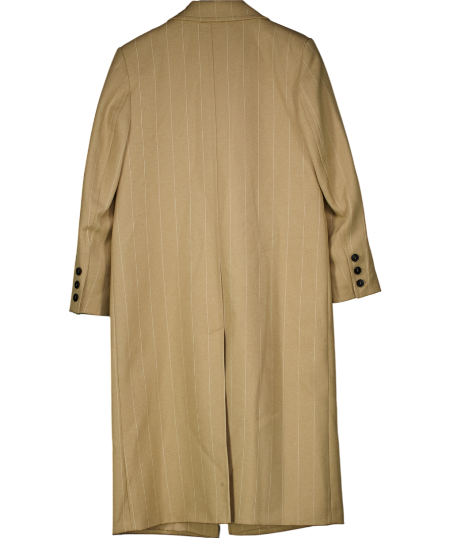 River Island Beige Pinstripe Structured Coat UK 12