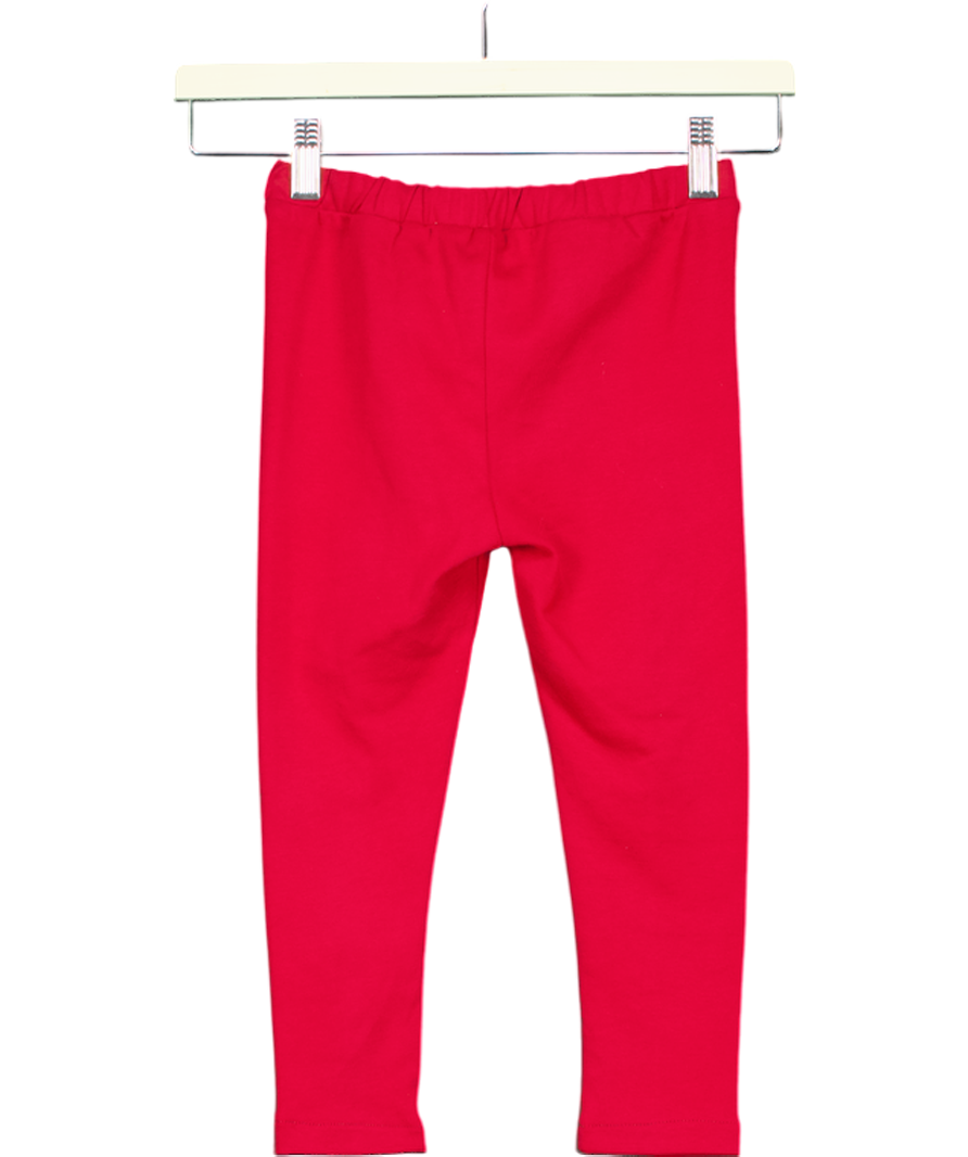 Patachou Red 100% Cotton Leggings 4 Years