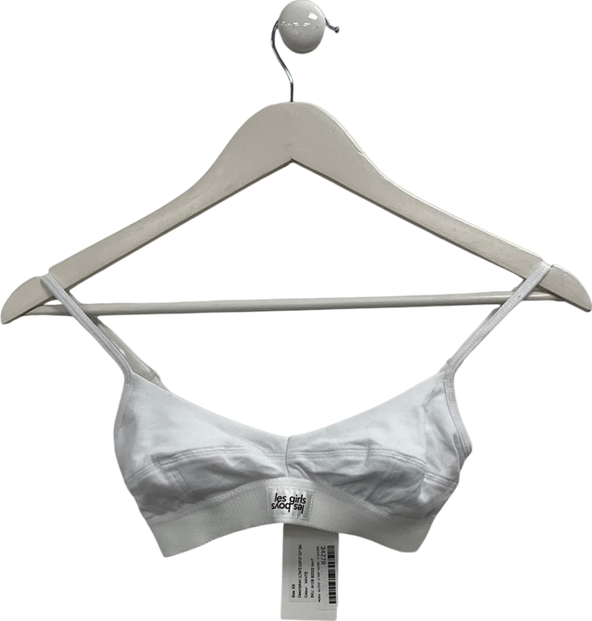 LES GIRLS LES BOYS White Ultimate Comfort Soft Bra UK XS