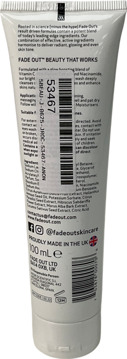 fadeout Pure Glow Brightening Facial Wash 100ml